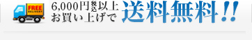 6,000円以上お買上げで送料無料！！